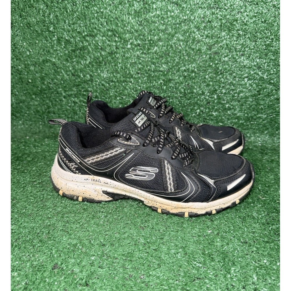 Skechers Hillcrest Vast Adventure Shoes Women Size 7.5 Black White Lace Up Trail